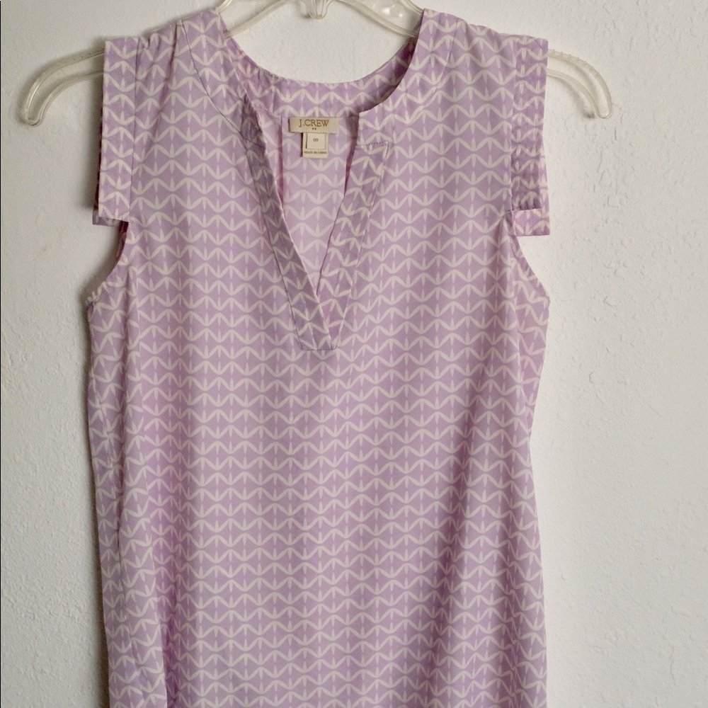 JCrew light lilac blouse tank